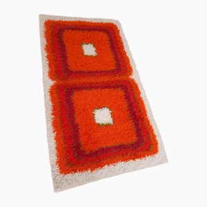 Tapis Vintage en Laine Orange, Danemark, 1970s