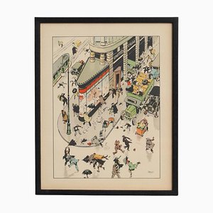 Tony Sarg, Tony Sarg's New York, 1927, Lithographie, Encadrée