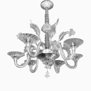 Venetian Floral Chandelier in Blown Murano Glass
