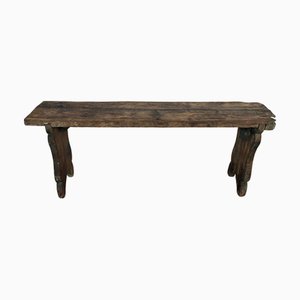 Italienischer Mid-Century Beistelltisch oder Bank aus Holz, 1890er
