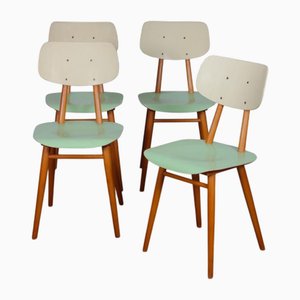Vintage Holzstühle von TON, 1960er, 4er Set