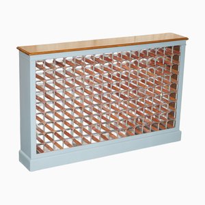 Large Vintage Wine Bottle Rack Sideboard in Wood