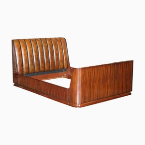 Limited Edition Modern Metropolis Bed Frame in Brown Leather from Ralph Lauren