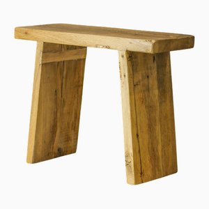 Tabouret Rustique Vintage Carré en Orme