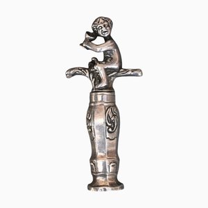 Antiker niederländischer Silberkorkenzieher