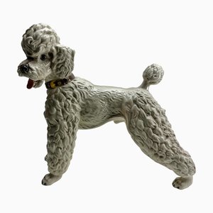Caniche Keramos Austria antiguo de porcelana, años 30