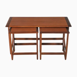 Tavoli a incastro Mid-Century moderni in teak di G-Plan, anni '60, set di 3