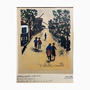 Maurice Utrillo, Montmartre Moulin De La Galette, Lithograph