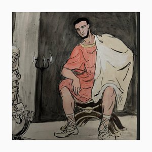 Berger-Lheureux, Escena antigua, siglo XX, Obra en papel