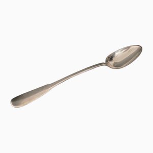 Cuchara para estofado con monograma de un solo plato, siglo XVIII