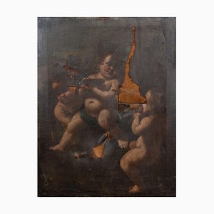 Artista italiano, Angel Love, óleo sobre lienzo, siglo XVII