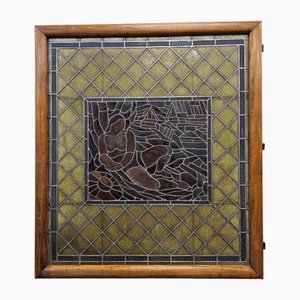 Feines Art Deco Bleiglasfenster von Marijan Trepse, 1934