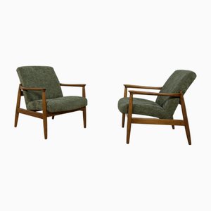 Chaises GFM-64 Mid-Century Moderne par Edmund Homa pour Gościcińskie Furniture Factory, 1960s, Set de 2