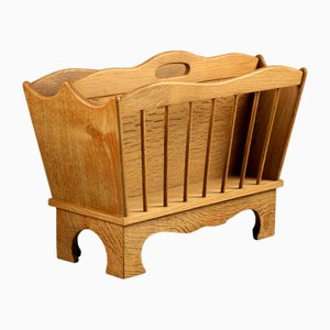 Oak Magazine Rack, Denmark, 1950s