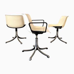 Sedie da ufficio Modus vintage di Osvaldo Borsani per Tecno, 1960, set di 3