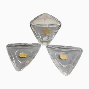 Vintage Crystal Table Set from Val St. Lambert, 1960s, Set of 3