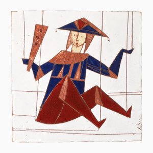 Targa da parete Marionette in ceramica, anni '60