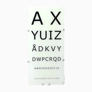 Lampe Murale Eye Exam Chart de Ikea, 1990s
