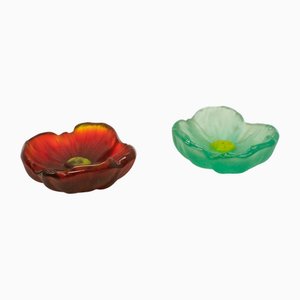 Fiori di Daum, anni '70, set di 2