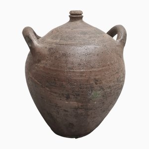 French Stoneware Oil Jug, 1950s