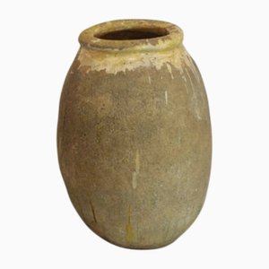 Large Enameled Terracotta Jar