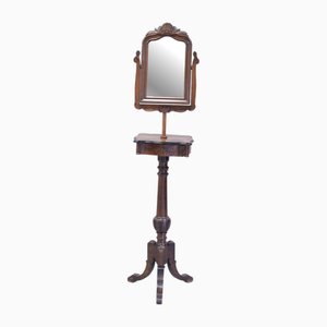 Vintage Mahogany Shaving Mirror