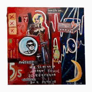 Delphine Perlstein, Earth to the Moon, 2006, Oil on Canvas