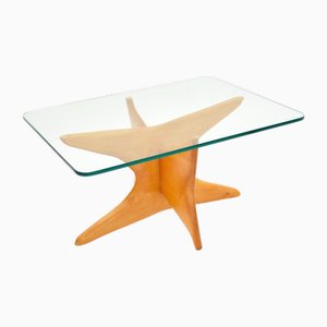 Vintage Italian Satinwood Side Table, 1960s
