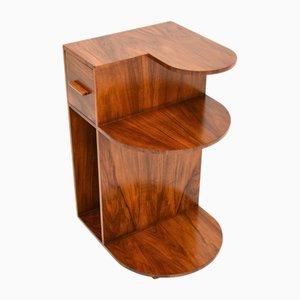 Art Deco Figured Walnut Side Table, 1930s