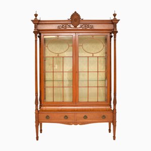 Vitrine Victorienne en Bois Satiné, 1880s