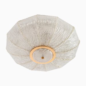 Ceiling Light Royal Model in Iron, Brass and Dew Glass from Barovier and Toso, 1970s