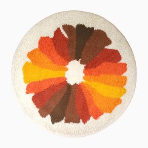 Mid-Century Evelet Round Rug from Desso, Netherlands, 1970s