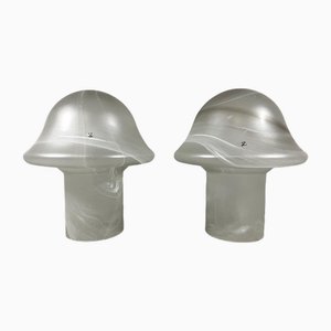 Lampade da tavolo in vetro di Peill & Putzler, anni '70, set di 2