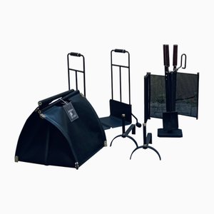 Set da camino di Afra & Tobia Scarpa per Dimensione Fuoco, Italia, anni '70, set di 5