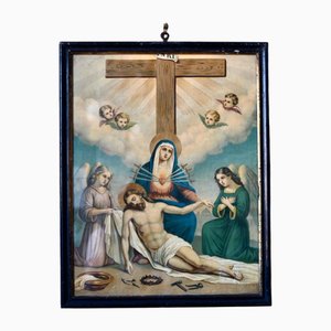 Our Lady of the 7 Sorrows, 19th Century, Chromolithograph, 1800s