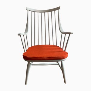 White and Orange Nesto Chair Model Grandessa attributed to Lena Larson for Pastoe, 1960s