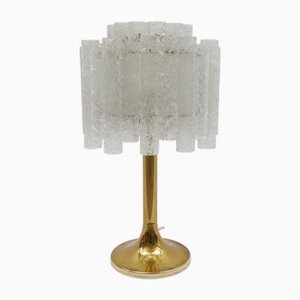 Table Lamp with 34 Ice Glass Tubes from Doria Leuchten, Germany, 1960s