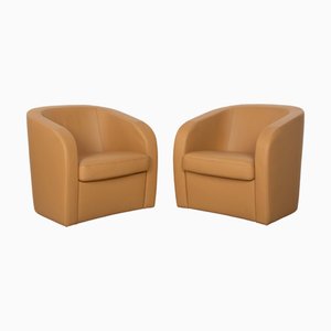 Cognac Leather Armchairs from Erpo, Set of 2