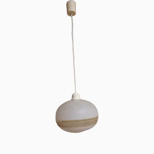 Vintage Ceiling Lamp with a Spherical Glass Shade, 1980s