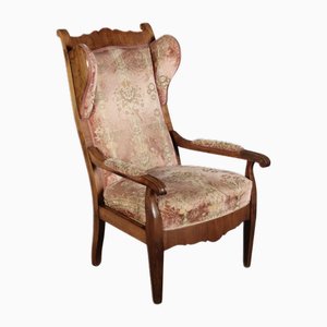 Butaca Biedermeier antigua de nogal, siglo XIX