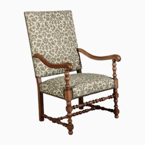 Antique Walnut Armchair, 19th Century