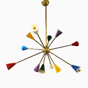 Lampe Sputnik en Laiton Doré