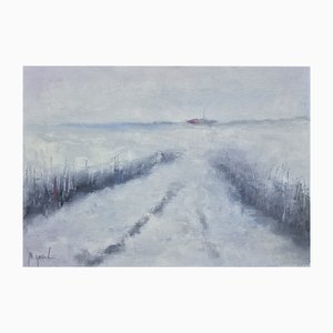 Miguel Ángel García López, Camino a la playa, Óleo sobre lienzo, Enmarcado