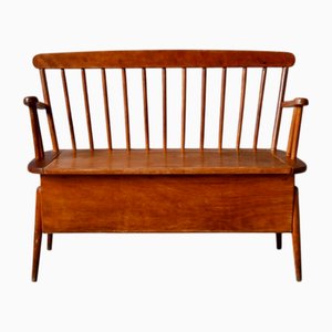 Vintage Bohemian Scandinavian Style Children's Toy Box Bench from Herlag, 1960s