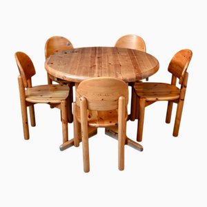 Pine Dining Set by Rainer Daumiller, Set of 6
