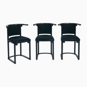 Art Nouveau Fledermaus Chairs by Josef Hoffmann for Wittmann, 1980s, Set of 3