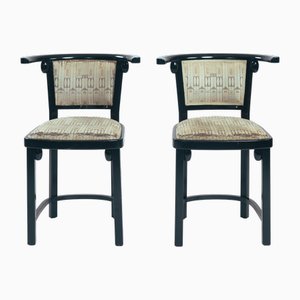 Sillas Fledermaus estilo modernista de Josef Hoffmann para Thonet, años 80. Juego de 2