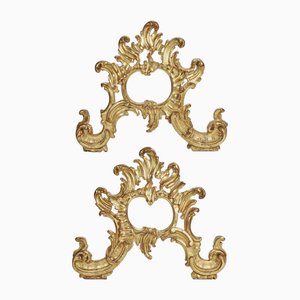 Vergoldete Louis XV Spiegel, 2er Set