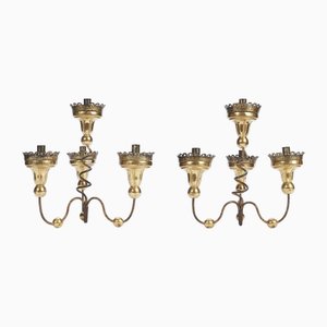 Four-Armed Table Candelabra, 1700, Set of 2