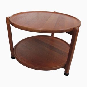 Danish Round Side Table in Teak, 1970s